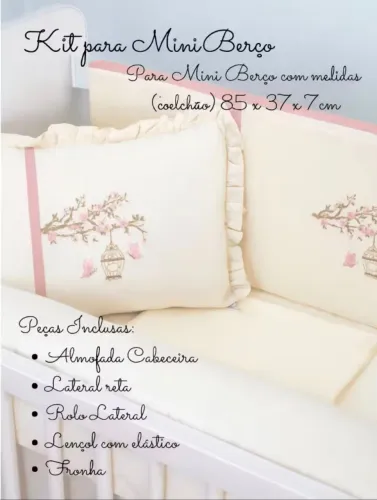 Vendo kit para mini berço, apenas 4 meses de uso.