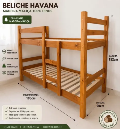 Beliche de madeira (entrega imediata)