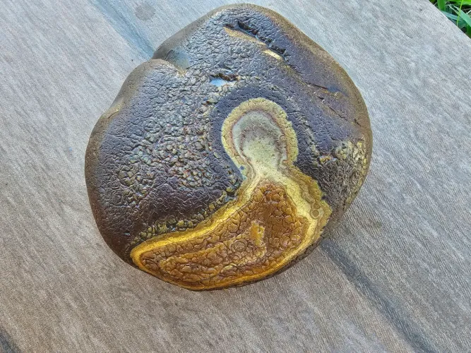 Agata Bruta Natural com Desenho Orgânico - Peça Exclusiva para Decoração e Colecionadores