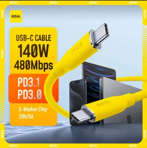 Cabo USB-C AOHI 240W PD 3.1 (1m)