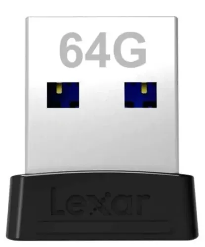 Pen Drive Lexar JumpDrive S47 64GB USB 3.1 Até 250MB/s Compacto Preto