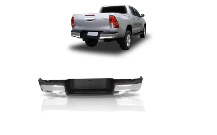 Parachoque Traseiro Cromado Hilux 2016 a 2020 2021 Completo 
