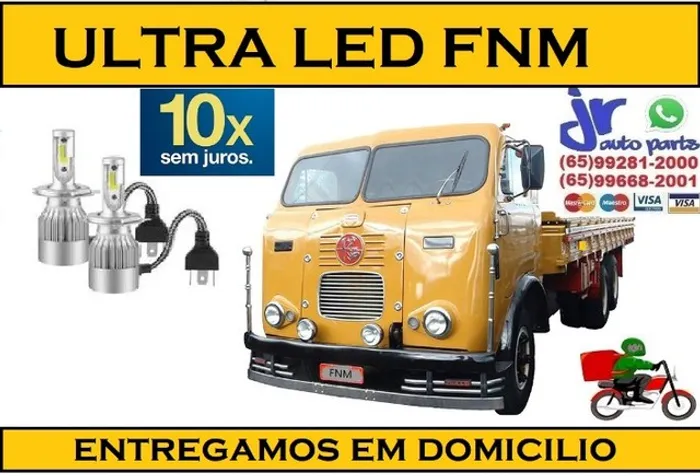 Lampada Ultra LED (Alta e Baixa) FNM 180 6000K 12V 24V