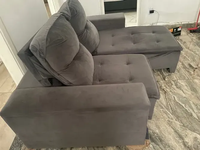 Sofá 2 Lugares 2m Retrátil e Reclinável Veludo Viero Click