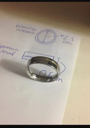 Anel Aço inox 2.3cm x 0,6cm alto padrão Unissex Leia tudo