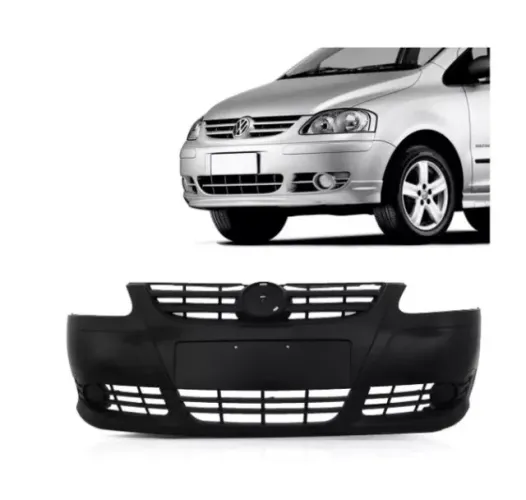 Parachoque Volkswagen Fox 2008 à 2010 - Preto Liso - Lumax 
