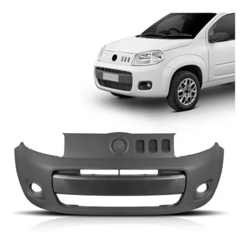 Parachoque Fiat Uno 2011 à 2014 - Furo Farol Auxiliar - Cinza Texturizado - R2A