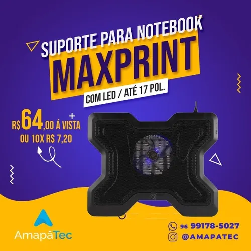 Suporte Para Notebook 17 Maxprint Mx Led