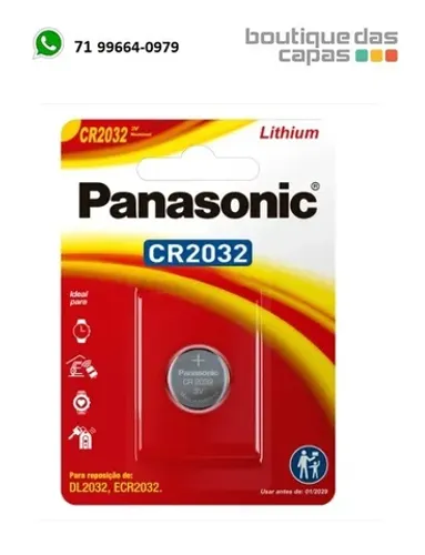 Bateria de Lithium Panasonic 3v CR2032 2032 / 1B100 p controle de carro