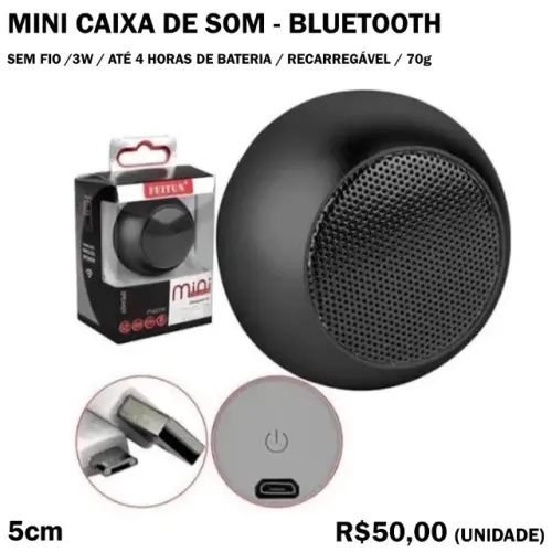 Mini Caixa de Som Bluetooth Super Potente