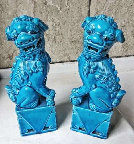 Cão de fó , escultura chinesa 21cm