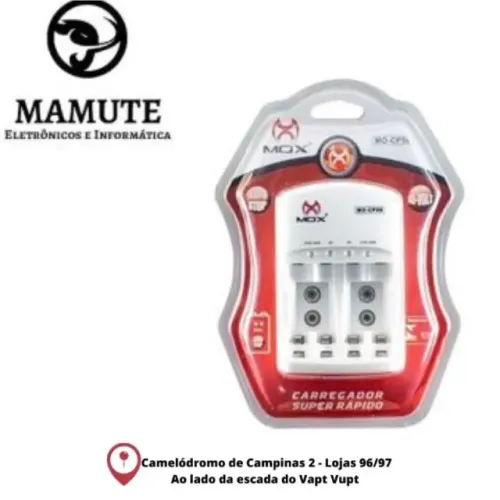 Carregador De Pilhas Baterias Bi-volt Auto Stop Mox Mo-cp50