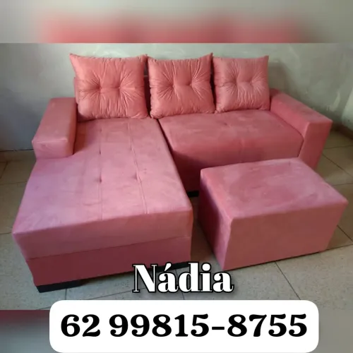 Sofá rosa chaise 
