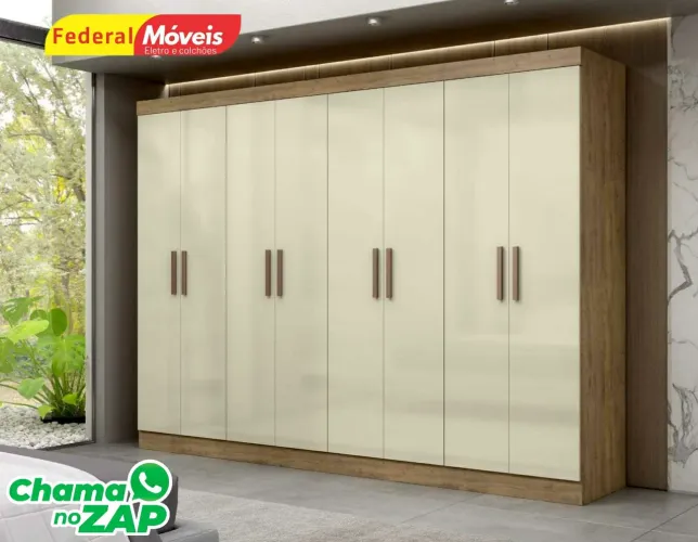 Guarda Roupa 100%MDF 2,37m Novo Fazemos Entrega 