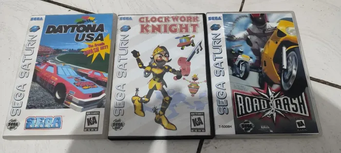 Road. Rash, Daytona usa e clock work Knight sega saturn