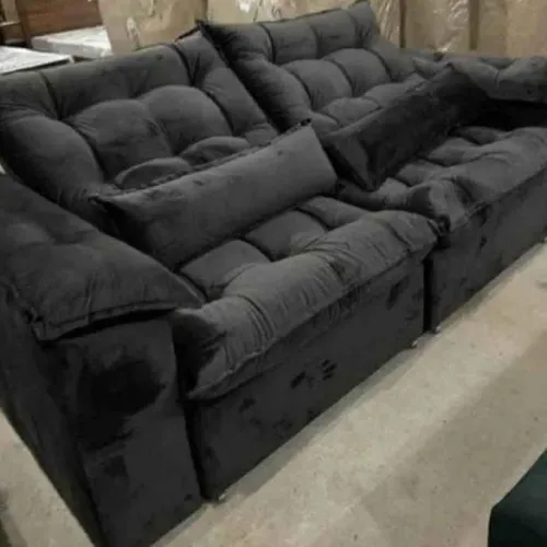 Sofá de Canto Preto - Luxo e Conforto!