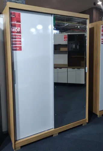 guarda roupa solteiro 2 portas espelho MDF - entregamos - novo