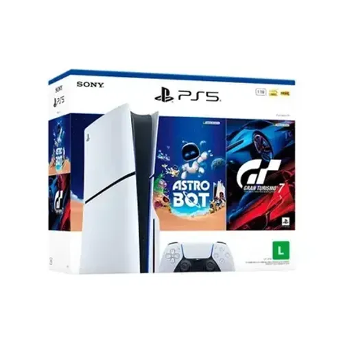 Console Sony PlayStation 5, Midia fisica SSD 1TB, Controle Sem Fio DualSense +2 Jogos