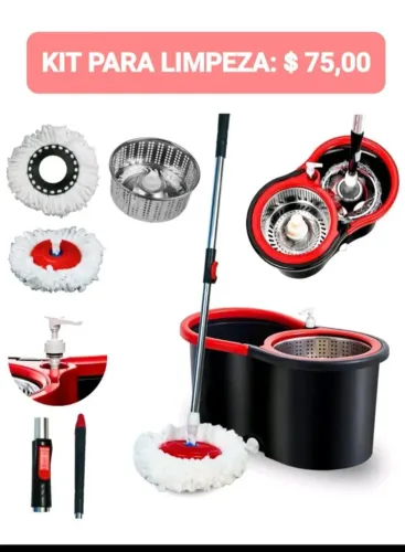 Kit de Limpeza Completo - Rodo Mop Giratório
