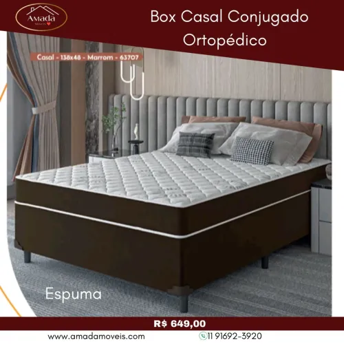Cama Box conjugada casal espuma , Entrega  em 3 dias 
