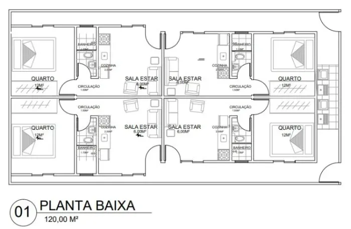 Planta Baixa - Planta Layout - Reformas - Planta de Casas