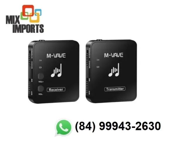 Kit Transmissor e Receptor sem fio Retorno de palco Mvave (novo)
