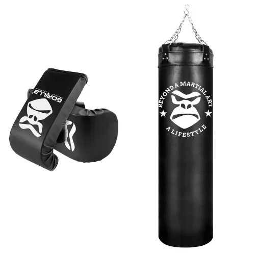 Kit Treino Profissional + Luva Bate Saco Adulto Boxe Qualidade Gorilla