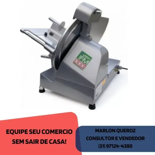 Cortador de Frios IFM Brasil Inox lamina 25/30CM Novo
