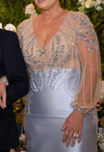 Vestido PatBo - Azul Metálico (Tam. 44 - Usado 1x) 