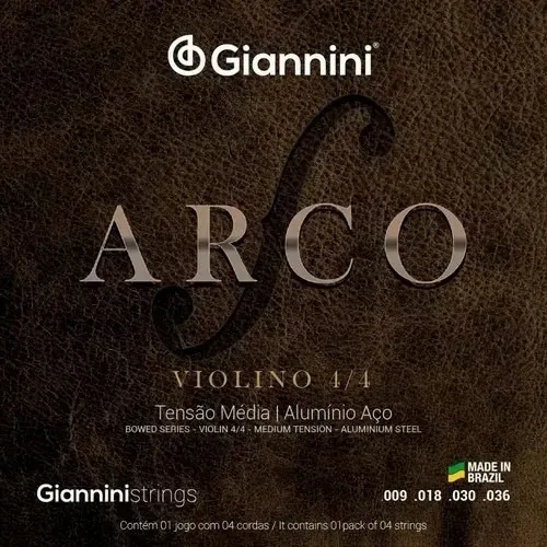 Encordoamento Para Violino Médio Série Arco Giannini
