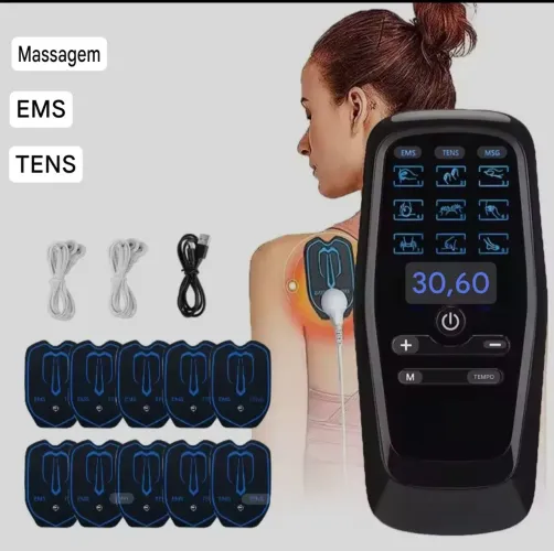 Aparelho Tens Choque Fisioterapia Eletrochoque Eletrodos