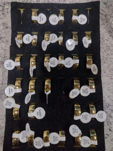 ANÉIS  AÇO INOXIDÁVEL OURO/PRATA  NOVOS 