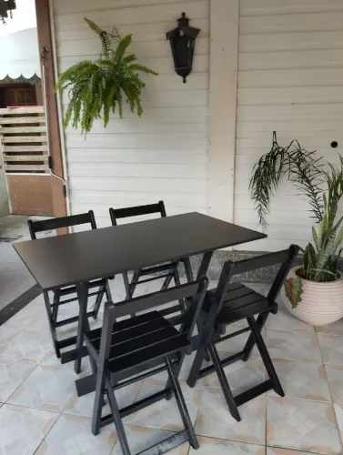 Conjunto de Mesa e Cadeiras Dobráveis . Loja de fábrica. Pagamento somente na entrega.