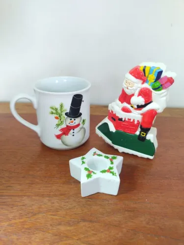 Itens decorativos para Natal - 03 peças