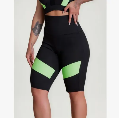 Bermuda Cintura Alta Fitness Ciclista Academia Feminina Treino Corrida z1383