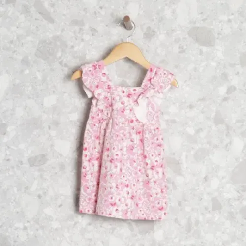 VESTIDO ZARA ROSA COM FLORES 18-24 MESES