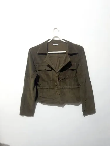 Jaqueta de Veludo Cotelê Verde Musgo P