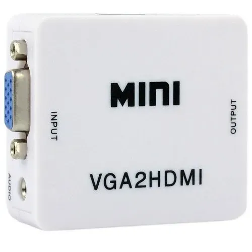 Adaptador Conversor De Vga Para Hdmi Com Saída P2 Som Áudio