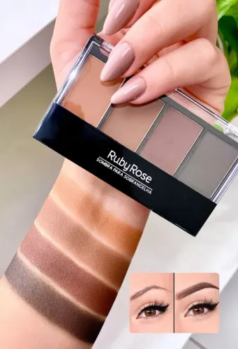 Paleta de Sombras para Sobrancelhas Ruby Rose