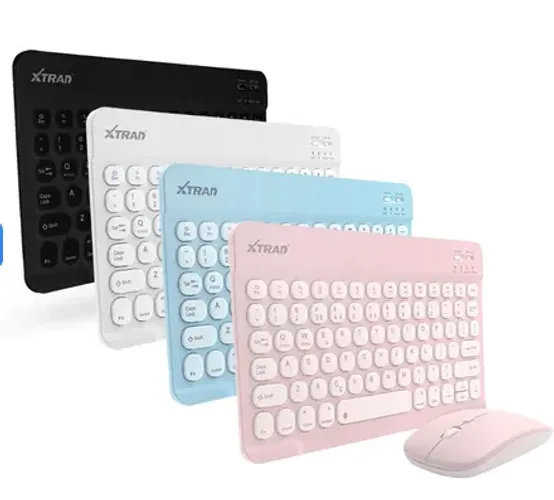 Kit de Mini Teclado e Mouse Sem Fio Bluetooth Design Moderno z994