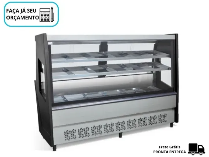 Balcão de Açougue avícola 2M Preto Polar 220v