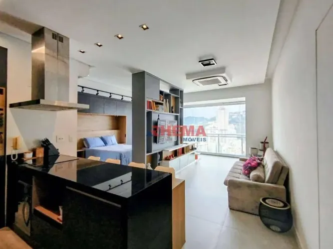 Studio com 1 dormitório à venda, 50 m² por R$ 1.299.000,00 - Pompéia - Santos/SP