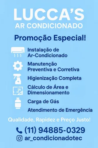 Promoção Especial! Ar Condicionado Lucca's