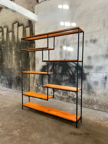 Estante industrial Cascata Mogno