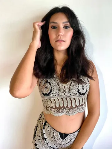 conjunto seminovo de crochê