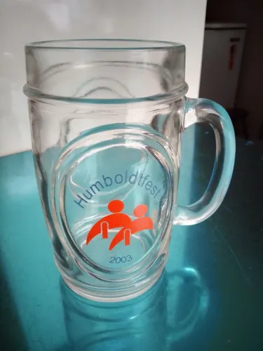 Caneca de vidro para chopp marca Humboldtfest 2003