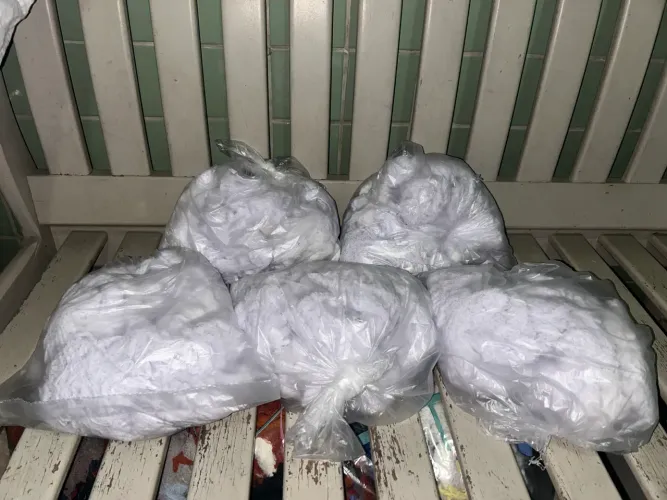 Estopa branca 100% algodão bucha