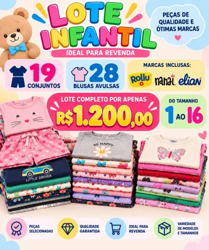 Lote de Roupas infantil para revenda