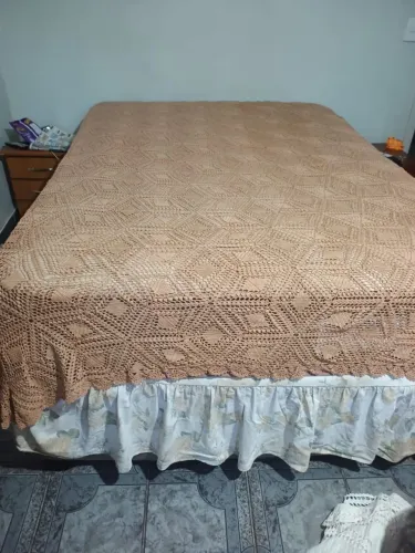 Colcha de crochê Feita com linha