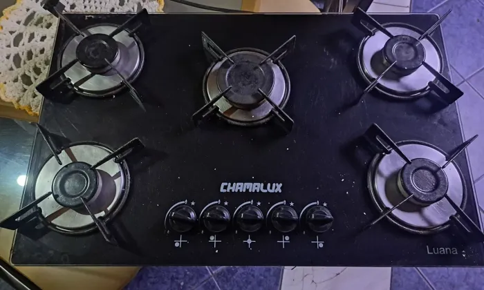 Cooktop CHAMALUX 5 bocas acendimento automático funcionando perfeitamente